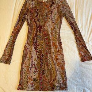 Floral Paisley Long Sleeve Dress